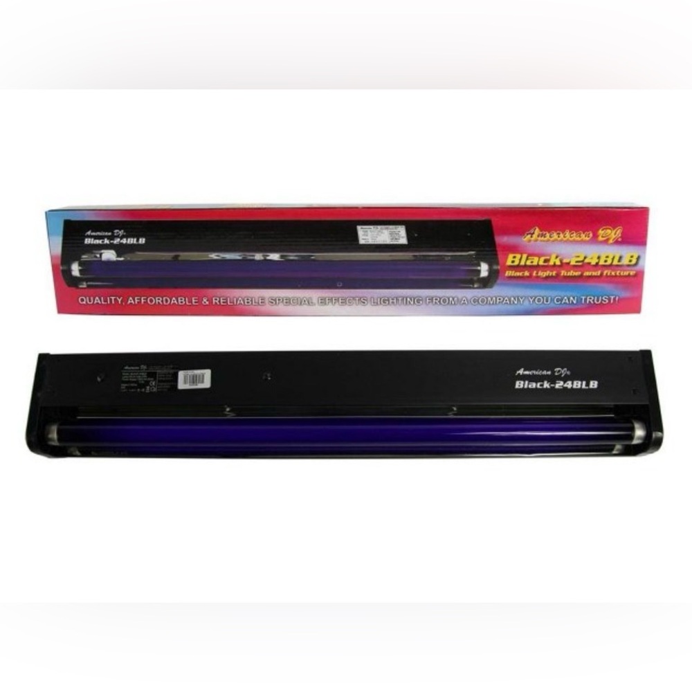 (NIB) American DJ 24 Inch 20W Black Light & Fixture For DJ Set BLACK-24BLB